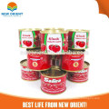 China factory New Orient Pure 28-30% brix Lata enlatada com abertura fácil de abrir Alimentos Pasta de Tomate Massa 400g de pasta de tomate